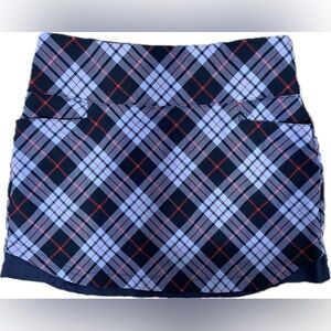 BLUE TARTAN PLAID GOLF SKORT BY LADY HAGEN